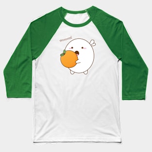 Ichan holding an orange - Kawaii Emojis Baseball T-Shirt